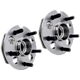 Rear, Driver and Passenger Side Wheel Hub, 5 Lugs, With Bearing, AWD