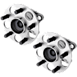 2-Wheel Set Rear, Driver and Passenger Side Wheel Hubs, With Bearing, With Sensor, FWD