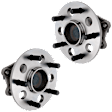 Rear, Driver and Passenger Side Wheel Hub, 5 Lugs, With Bearing