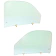 1999 Toyota Tacoma - Front, Driver and Passenger Side Door Glass, Standard Cab Pickup, 2-Door, Production Date From August 1999, Green Tint, FD05471 GTYN, FD05472 GTYN