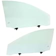 Front, Driver and Passenger Side Door Glasses, Clear, Replaces NAGS No. FD26046 GTYN, FD26047 GTYN