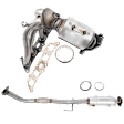 Front and Rear Catalytic Converter, 2.2L, 4Cyl, Federal EPA Standard, 46-State Legal (Cannot ship to CA, CO, NY or ME), Direct JC Whitney Series, Direct Fit
