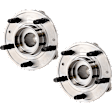 2-Wheel Set Front, Driver and Passenger Side Wheel Hub, 5 Lugs, With Bearing