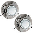 2-Wheel Set Front, Driver and Passenger Side Wheel Hub, 5 Lugs, With Bearing, RWD