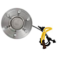 2-Wheel Set Front, Driver and Passenger Side Wheel Hub, 5 Lugs, With Bearing, RWD
