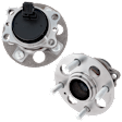 2-Wheel Set Rear, Driver and Passenger Side Wheel Hub, 4 Lugs, With Bearing