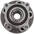 Front, Driver and Passenger Side Wheel Hub, 5 Lugs, With Bearing, 2-Wheel Set