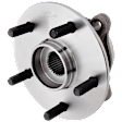 Front, Driver and Passenger Side Wheel Hub, 5 Lugs, With Bearing, 2-Wheel Set