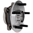 Front, Driver and Passenger Side Wheel Hub, 5 Lugs, With Bearing, 2-Wheel Set
