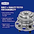 Front, Driver and Passenger Side Wheel Hub, 5 Lugs, With Bearing, 2-Wheel Set