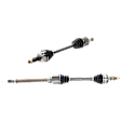 Front, Driver and Passenger Side Axle Assembly - Set of 2 FWD, 2.5L, 4Cyl