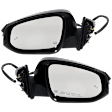 Driver and Passenger Side Mirrors, Power Adjust, Manual Folding, Heated, Paintable, In-housing Signal Light, With memory, With Puddle Light, No Auto-Dimming, With Blind Spot Detection in Glass