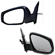 Driver and Passenger Side Mirrors, Power Adjust, Manual Folding, Heated, Textured Black, No Signal Light, No Memory, No Puddle Light, No Auto-Dimming, No Blind Spot Feature