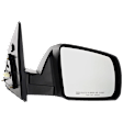 Driver and Passenger Side Mirror, Power Adjust, Heated, Manual Folding, Textured Black, No Signal Light, No Memory, No Puddle Light, No Auto-Dim, No Blind Spot Feature