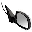 Crew Cab Pickup Driver and Passenger Side Mirror, Power Adjust, Heated, Manual Folding, Chrome, No Signal Light, No Memory, No Puddle Light, No Auto-Dim, No Blind Spot Feature