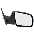 Driver and Passenger Side Mirror, Power Adjust, Heated, Manual Folding, Textured Black, No Signal Light, No Memory, No Puddle Light, No Auto-Dim, No Blind Spot Feature