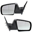 Driver and Passenger Side Mirror, Power Adjust, Heated, Manual Folding, Chrome, No Signal Light, No Memory, No Puddle Light, No Auto-Dim, No Blind Spot Feature