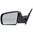 Driver and Passenger Side Mirror, Power Adjust, Heated, Manual Folding, Chrome, No Signal Light, No Memory, No Puddle Light, No Auto-Dim, No Blind Spot Feature