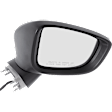 Driver and Passenger Side Mirrors, Power Adjust, Manual Folding, Non-Heated, Paintable, In-housing Signal Light, No Memory, No Puddle Light, No Auto-Dimming, No Blind Spot Feature