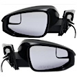 Driver and Passenger Side Mirror, Power Adjust, Non-Heated, Manual Folding, Textured Black, No Signal Light, No Memory, No Puddle Light, No Auto-Dim, With Blind Spot Glass