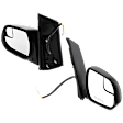 Driver and Passenger Side Mirror, Power Adjust, Non-Heated, Manual Folding, Textured Black, No Signal Light, No Memory, No Puddle Light, No Auto-Dim, With Blind Spot Glass
