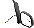 Driver and Passenger Side Mirror, Power Adjust, Non-Heated, Manual Folding, Textured Black, No Signal Light, No Memory, No Puddle Light, No Auto-Dim, With Blind Spot Glass