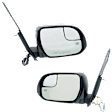 Driver and Passenger Side Mirror, Power Adjust, Heated, Manual Folding, Paintable, No Signal Light, No Memory, No Puddle Light, No Auto-Dimming, With Blind Spot Glass