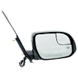 Driver and Passenger Side Mirror, Power Adjust, Heated, Manual Folding, Paintable, No Signal Light, No Memory, No Puddle Light, No Auto-Dimming, With Blind Spot Glass