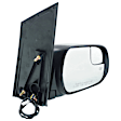 Driver and Passenger Side Mirror, Power Adjust, Heated, Manual Folding, Paintable, No Signal Light, No Memory, No Puddle Light, No Auto-Dimming, With Blind Spot Glass