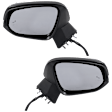 Driver and Passenger Side Mirror, Power Adjust, Manual Folding, Heated, Paintable, In-housing Signal Light, No Puddle Light, With BSD in Glass and Side Object Sensor, Japan/USA Built Vehicles