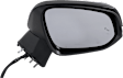 Driver and Passenger Side Mirror, Power Adjust, Manual Folding, Heated, Paintable, In-housing Signal Light, No Puddle Light, With BSD in Glass and Side Object Sensor, Japan/USA Built Vehicles