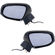 Driver and Passenger Side Mirror, Power Adjust, Heated, Manual Folding, Paintable, In-housing Signal Light, With Puddle Light, With BSD in Glass and Side Object Sensor, Japan/USA Built Vehicles