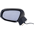 Driver and Passenger Side Mirror, Power Adjust, Heated, Manual Folding, Paintable, In-housing Signal Light, With Puddle Light, With BSD in Glass and Side Object Sensor, Japan/USA Built Vehicles