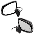 Driver and Passenger Side Mirror, Power Adjust, Heated, Manual Folding, Paintable, In-housing Signal Light, With Memory, With Puddle Light, No Auto-Dim, With Blind Spot Detection in Glass