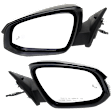 Driver and Passenger Side Mirrors, Power Adjust, Manual Folding, Heated, Paintable, In-housing Signal Light, With memory, With Puddle Light, No Auto-Dimming, With Blind Spot Detection in Glass