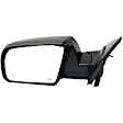 Driver and Passenger Side Mirror, Power Adjust, Heated, Manual Folding, Textured Black, No Signal Light, No Memory, No Puddle Light, No Auto-Dim, With Blind Spot Detection in Glass