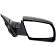Driver and Passenger Side Mirror, Power Adjust, Heated, Manual Folding, Textured Black, No Signal Light, No Memory, No Puddle Light, No Auto-Dim, With Blind Spot Detection in Glass