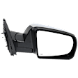 Driver and Passenger Side Mirror, Power Adjust, Heated, Manual Folding, Chrome, No Signal Light, No Memory, No Puddle Light, No Auto-Dim, With Blind Spot Detection in Glass