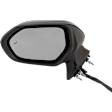 Driver and Passenger Side Mirrors, Power Adjust, Manual Folding, Heated, Paintable, In-housing Signal Light, With memory, No Puddle Light, No Auto-Dimming, With Blind Spot Detection in Glass