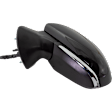 Driver and Passenger Side Mirrors, Power Adjust, Manual Folding, Heated, Paintable, In-housing Signal Light, With memory, No Puddle Light, No Auto-Dimming, With Blind Spot Detection in Glass