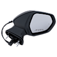 Driver and Passenger Side Mirror, Power Adjust, Heated, Manual Folding, Paintable, In-housing Signal Light, No Memory, No Puddle Light, No Auto-Dim, With Blind Spot Detection in Glass