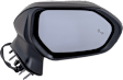 Driver and Passenger Side Mirror, Power Adjust, Heated, Manual Folding, Paintable, In-housing Signal Light, No Memory, No Puddle Light, No Auto-Dim, With Blind Spot Detection in Glass