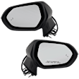 Driver and Passenger Side Mirror, Power Adjust, Heated, Manual Folding, Paintable, In-housing Signal Light, No Memory, No Puddle Light, No Auto-Dim, With Blind Spot Detection in Glass