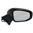 Driver and Passenger Side Mirror, Power Adjust, Heated, Manual Folding, Paintable, In-housing Signal Light, No Memory, No Puddle Light, No Auto-Dim, With Blind Spot Detection in Glass
