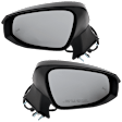 Driver and Passenger Side Mirror, Power Adjust, Heated, Power Folding, Paintable, In-housing Signal Light, With Memory, With Puddle Light, No Auto-Dim, With Blind Spot Detection in Glass