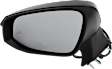 Driver and Passenger Side Mirror, Power Adjust, Heated, Power Folding, Paintable, In-housing Signal Light, With Memory, With Puddle Light, No Auto-Dim, With Blind Spot Detection in Glass
