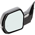 Driver and Passenger Side Mirror, Power Adjust, Heated, Power Folding, Textured Black, In-housing Signal Light, With Memory, No Puddle Light, With Auto-Dim, With Blind Spot Detection in Glass
