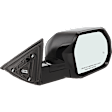 Driver and Passenger Side Mirror, Power Adjust, Heated, Power Folding, Textured Black, In-housing Signal Light, With Memory, No Puddle Light, With Auto-Dim, With Blind Spot Detection in Glass