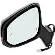 Driver and Passenger Side Mirror, Power Adjust, Heated, Power Folding, Paintable, In-housing Signal Light, With Memory, With Puddle Light, No Auto-Dim, With Blind Spot Detection in Glass