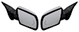 Driver and Passenger Side Mirror, Power Adjust, Heated, Power Folding, Chrome, In-glass Signal Light, With Memory, With Puddle Light, No Auto-Dim, With Blind Spot Detection in Glass